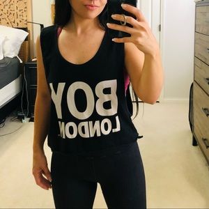 Boy London black tank vintage